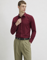 Men’s Maroon Formal Shirt – Full Sleeve