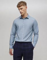 Men’s Light Blue Striped Formal Shirt – Full Sleeve