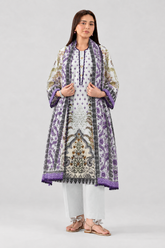 Basic Printed Lawn 3 PCS Suit Stitched Multi