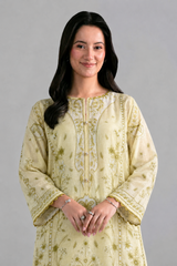 Basic Blue Printed Lawn 3 PCS Suit