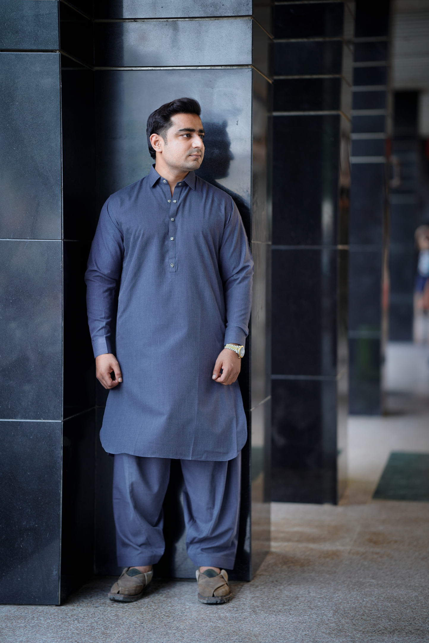 Login Blue Shalwar Kameez