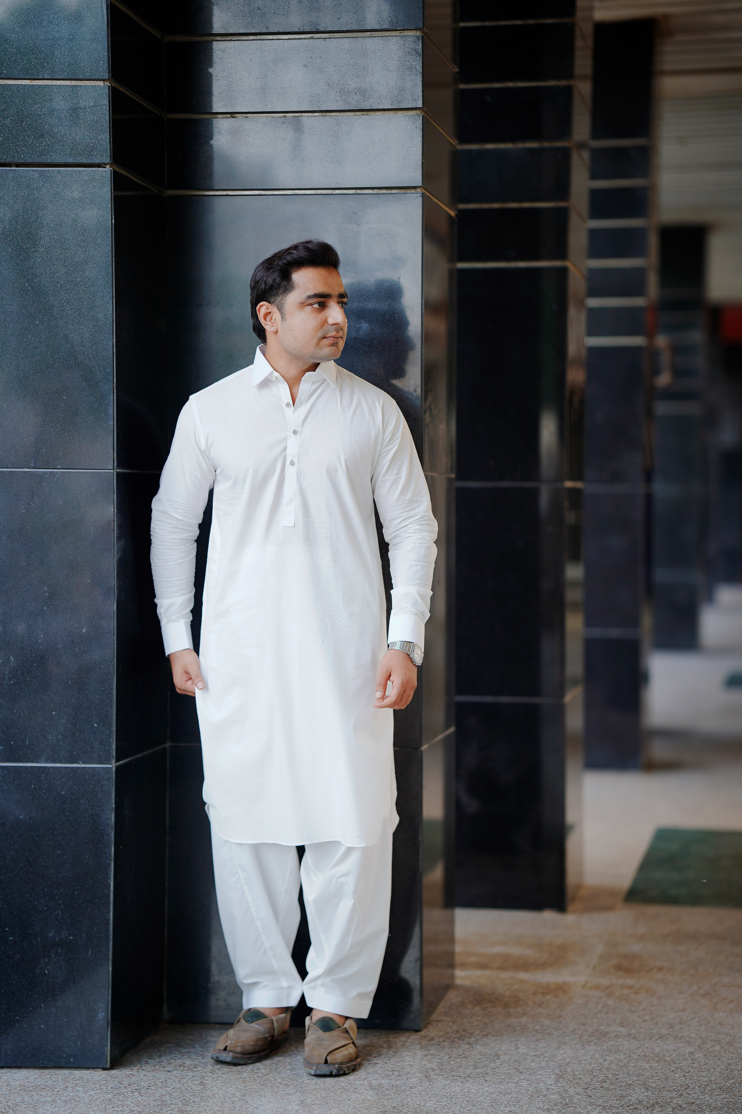 Login White Shalwar Kameez