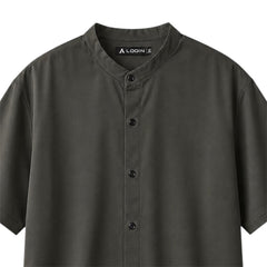 Band Collar Casual Shirt