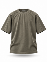 LOGIN Men's Olive Grey Oversized T-Shirt