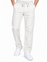 Men’s White Drawstring Casual Pants