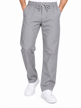 Men’s Light Grey Drawstring Casual Pants