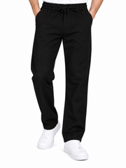 Men’s Black Drawstring Casual Pants