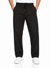 Men's Black Relaxed Fit Trousers