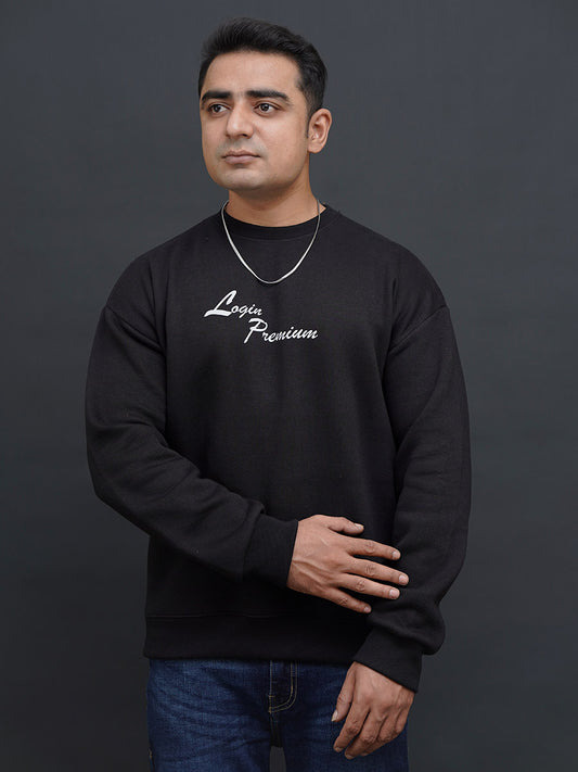 Login Black Baggy Sweat Shirt