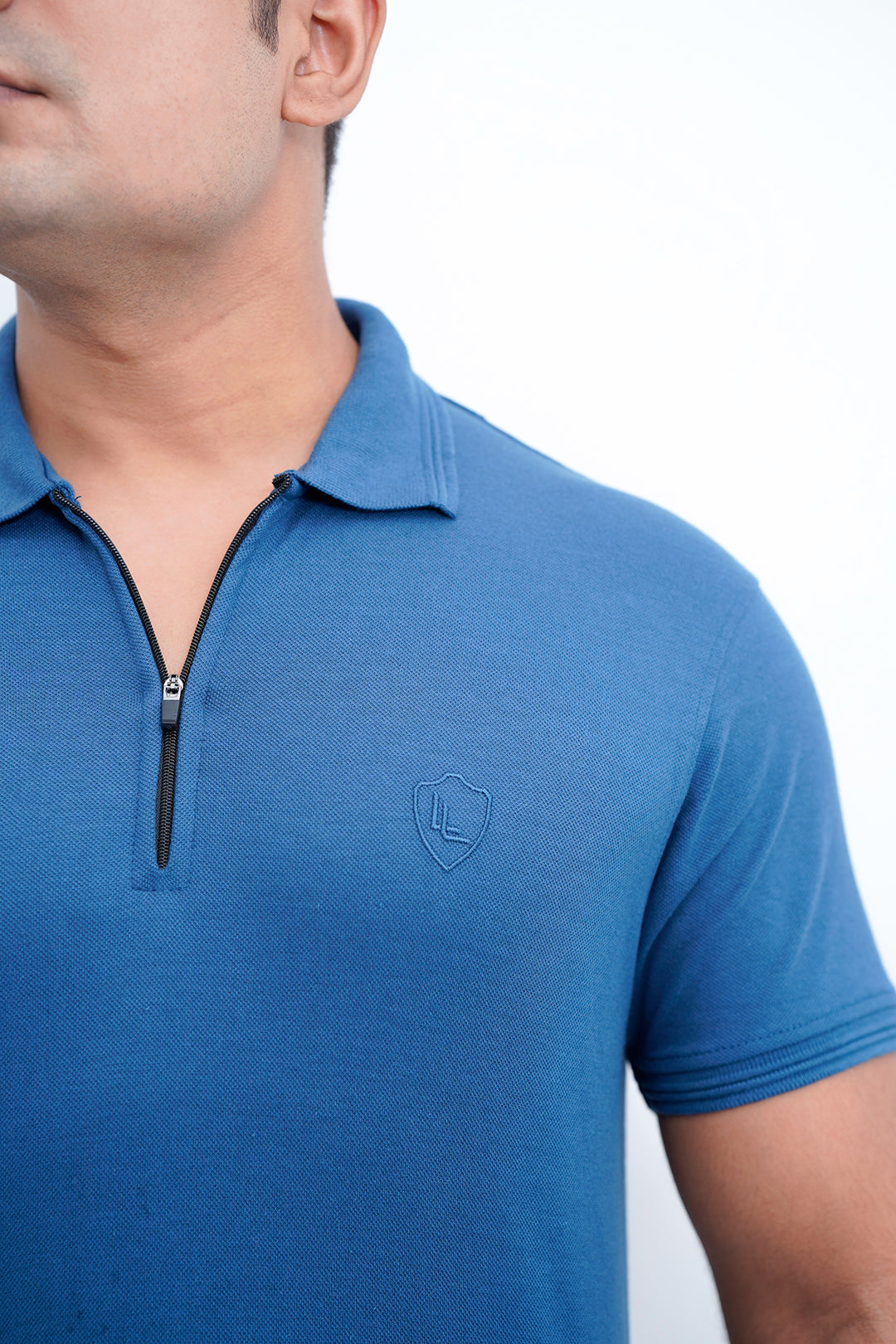 Login Royal Blue Zipper Polo