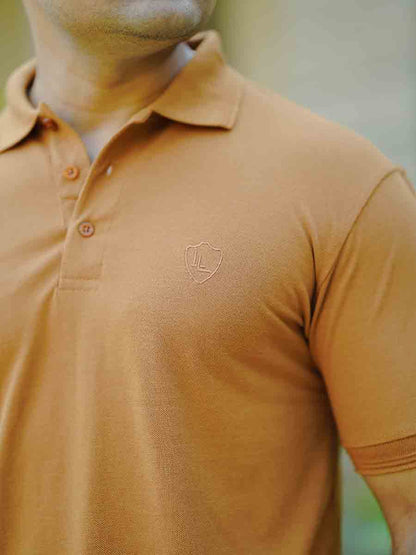 Login Mustard Plain Polo
