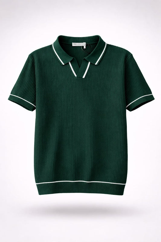 KNITTED POLO T-SHIRT
