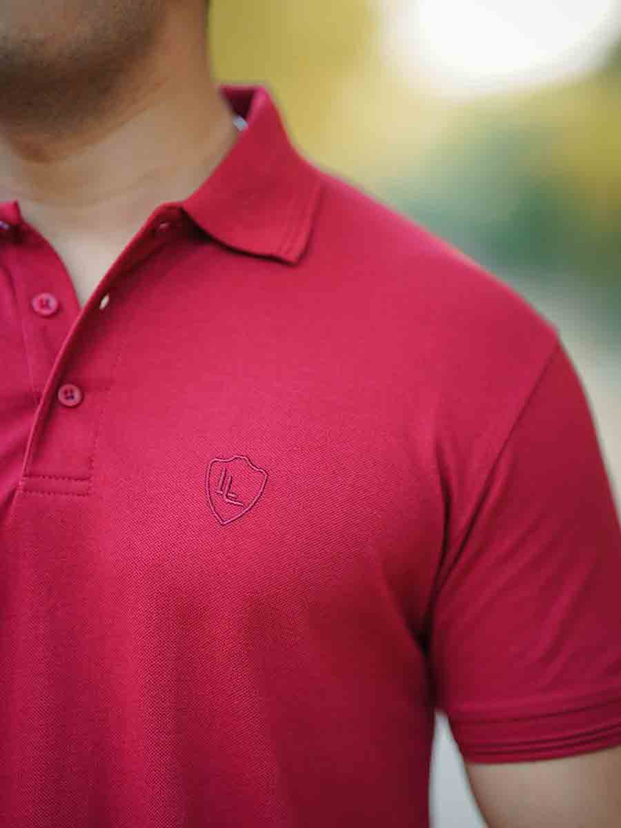 Login Red Plain Polo