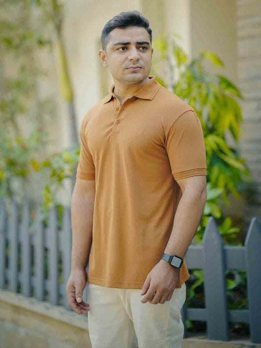 Login Mustard Plain Polo