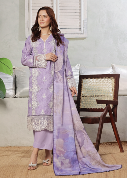 Stitched Embroidered Sorina Cotton Lawn Suit