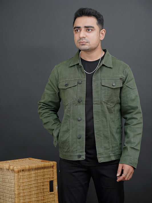 Login Green Denim Jacket