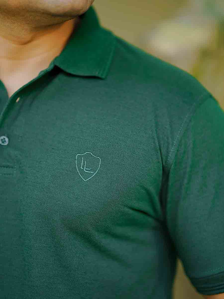 Login Green Plain Polo