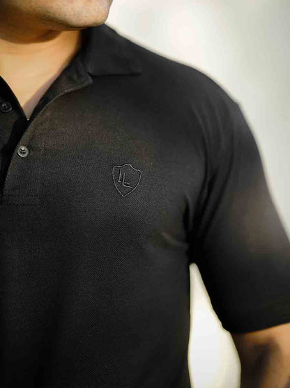 Login Black Plain Polo