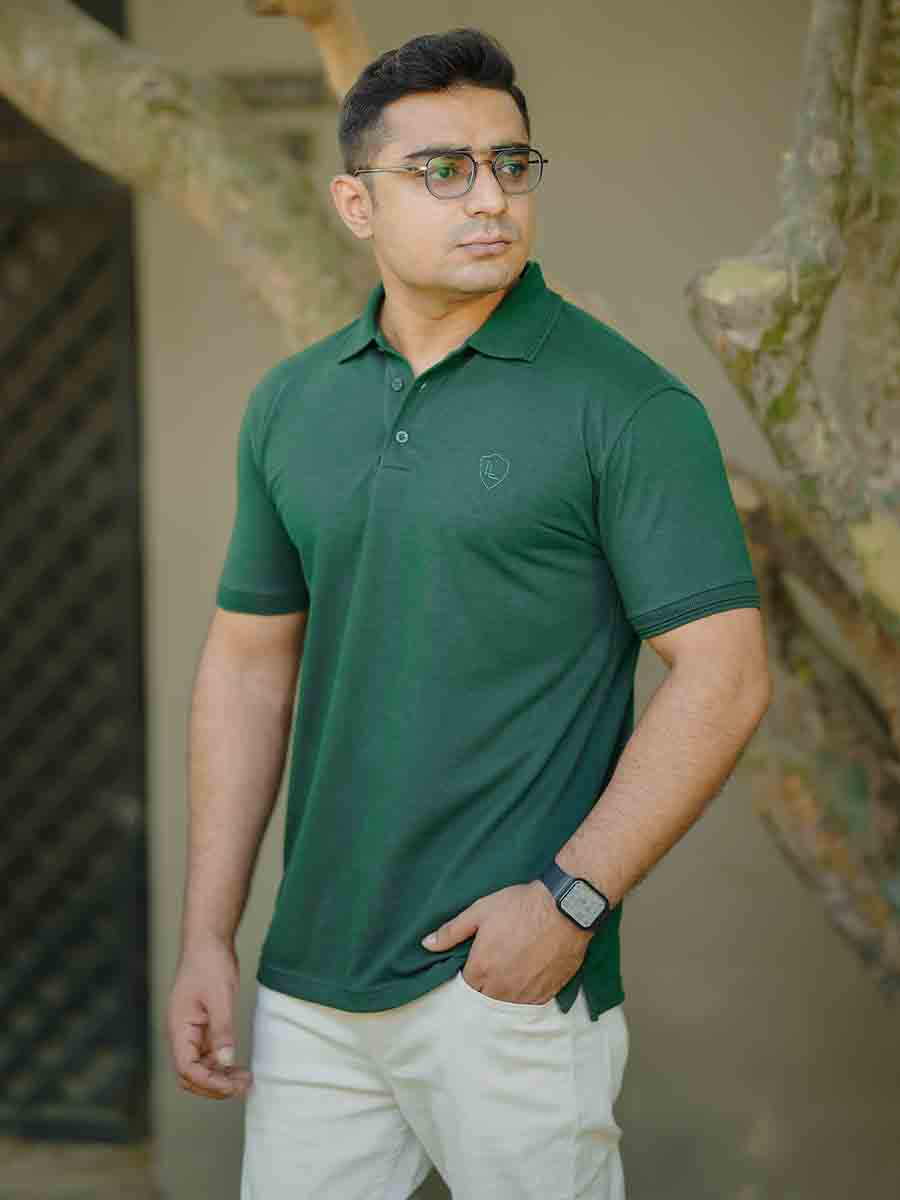 Login Green Plain Polo