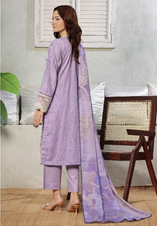 Stitched Embroidered Sorina Cotton Lawn Suit