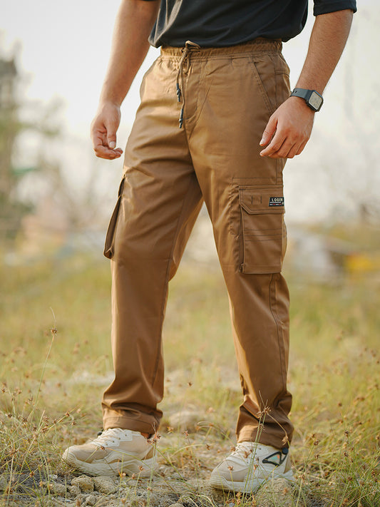 Login Brown Adjustable Jogger Pant