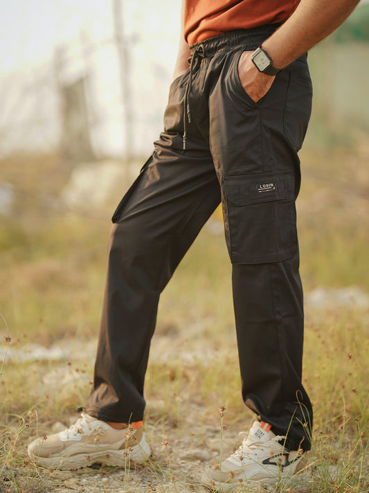 Login Black Adjustable Jogger Pant