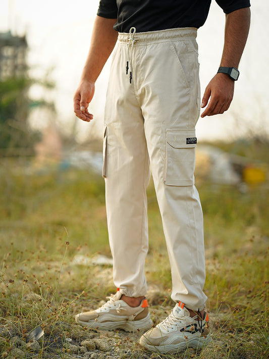 Login Cream Adjustable Jogger Pant