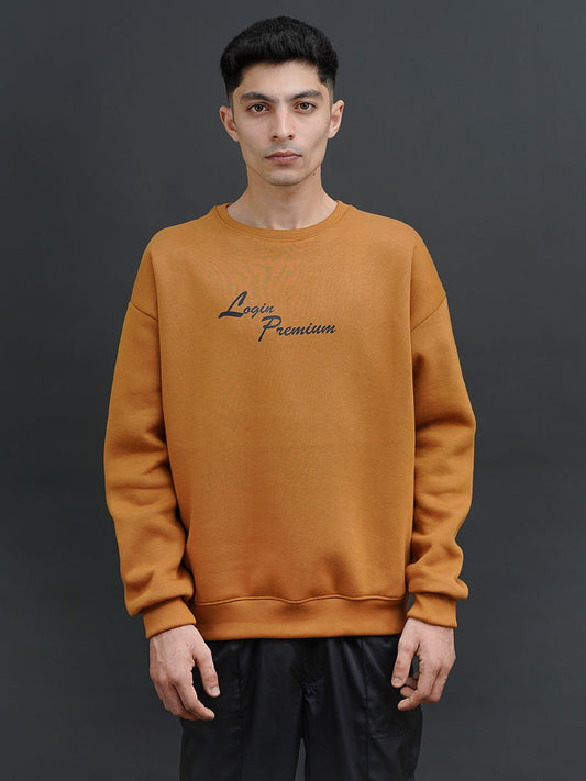 Login Mustard Baggy Sweat Shirt