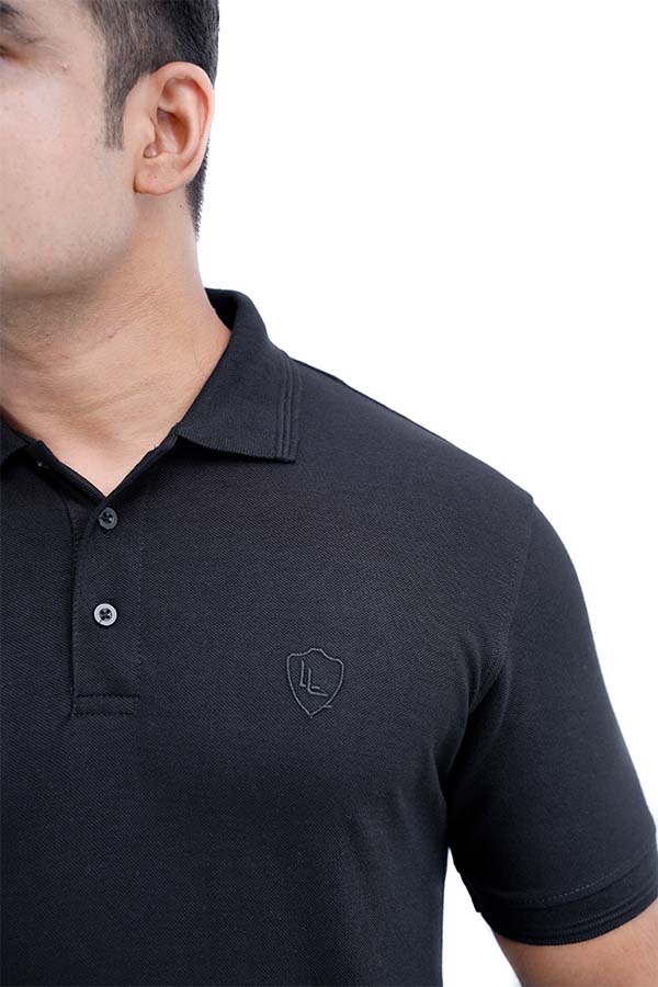 Login Black Plain Polo