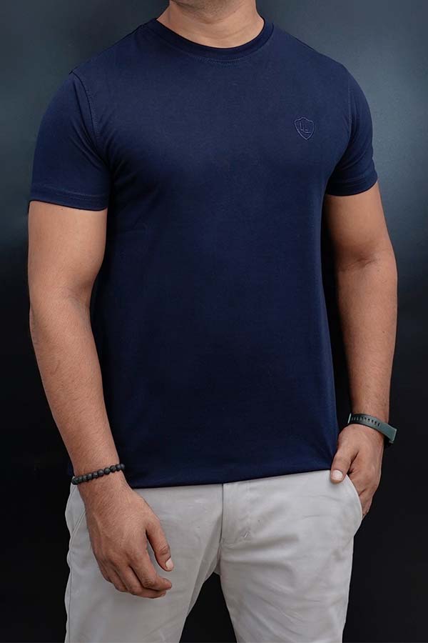 Login Navy Basic T-Shirt