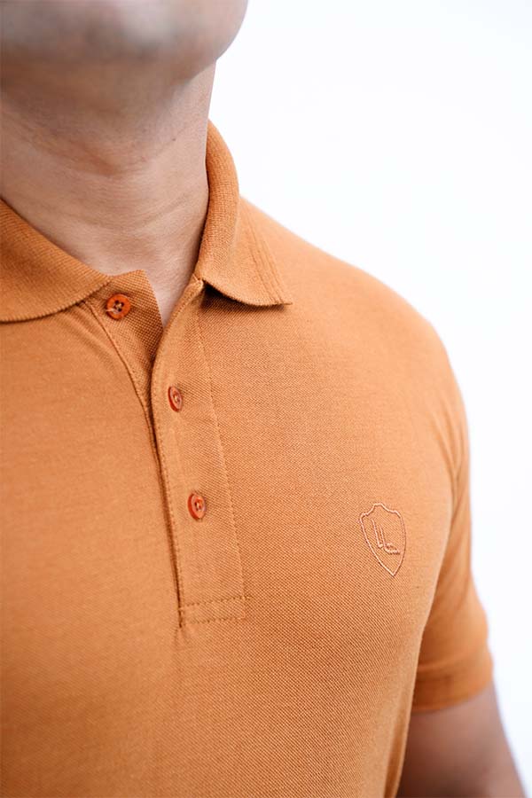 Login Mustard Plain Polo