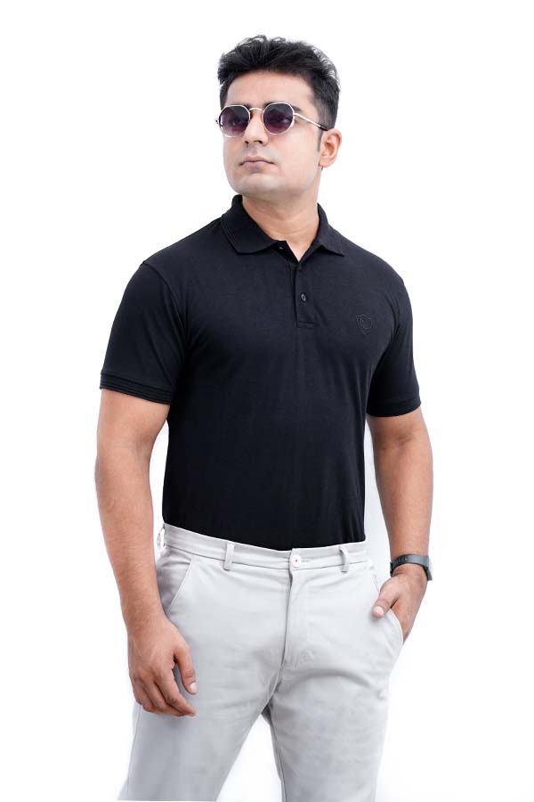 Login Black Plain Polo