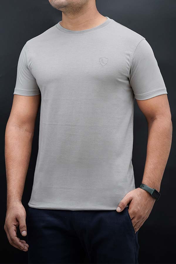 Login Grey Basic T-Shirt