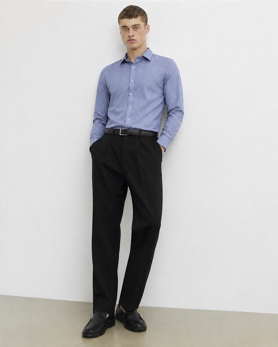Men’s Sky Blue Formal Shirt – Full Sleeve