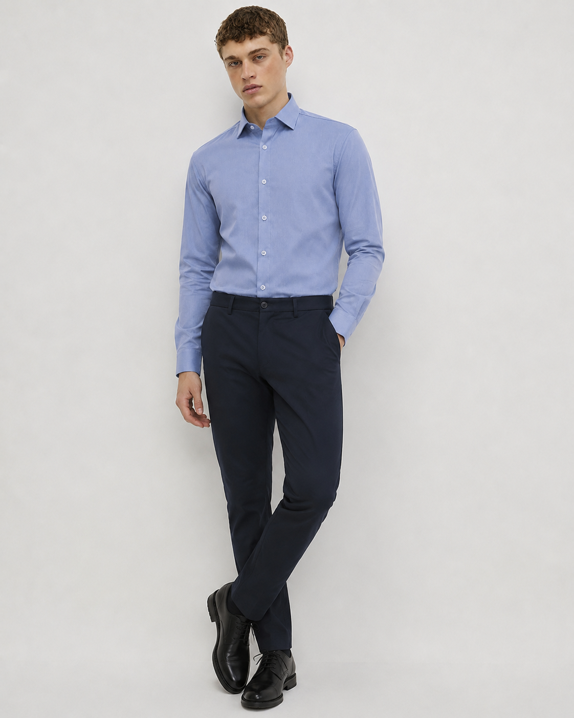 Men’s Sky Blue Formal Shirt – Full Sleeve