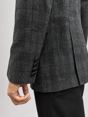 Charcoal Textured Slim Fit Blazer