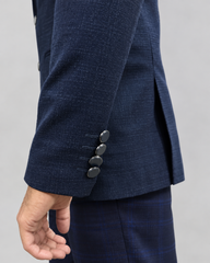 Navy Blue Textured Blazer
