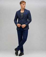 Navy Blue Textured Blazer