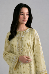 Basic Blue Printed Lawn 3 PCS Suit