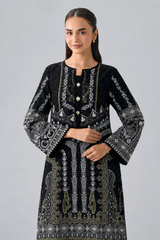 Basic Blue Printed Lawn 3 PCS Suit