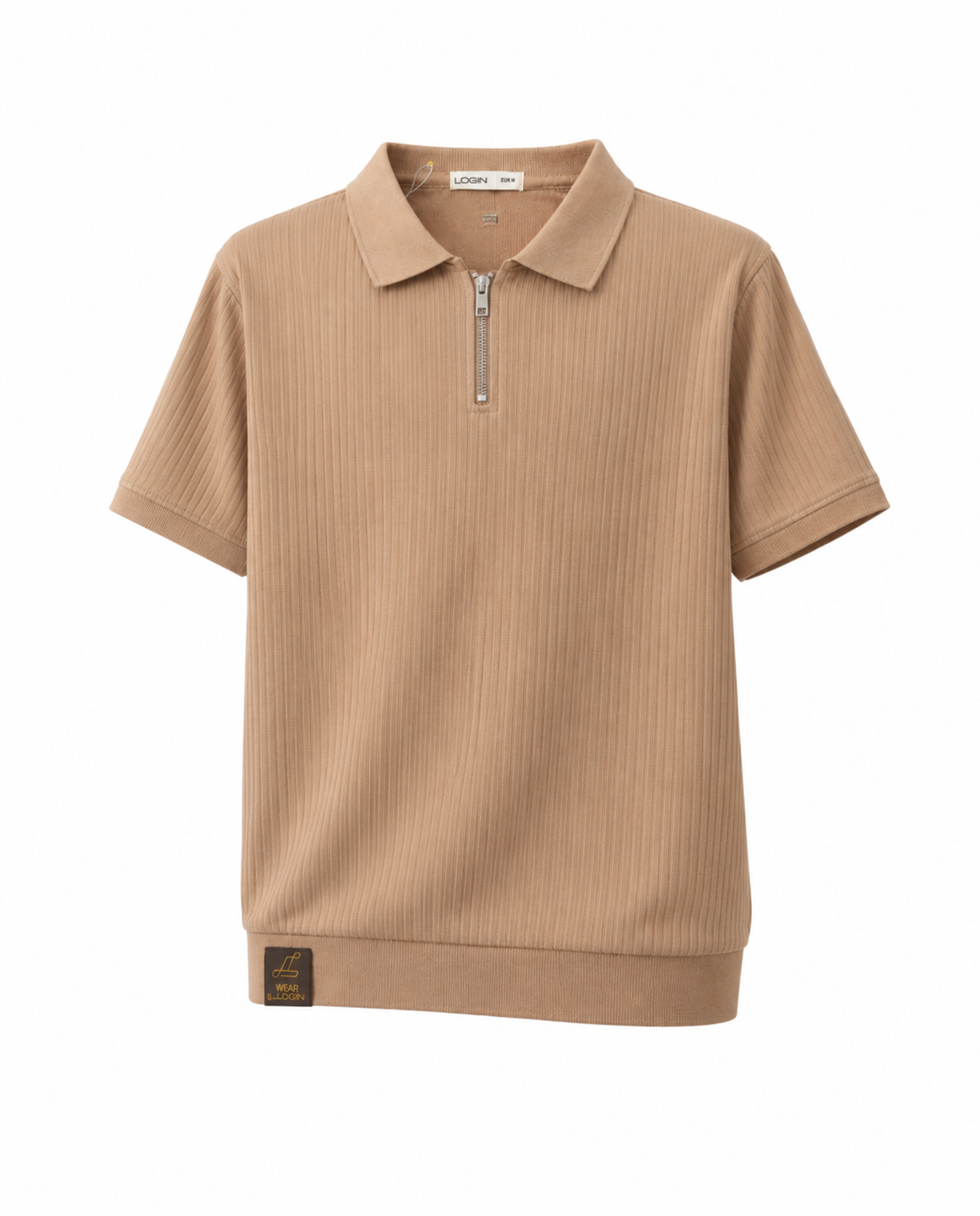 JACQUARD ZIPPER POLO