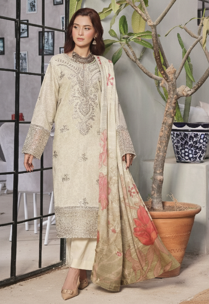 Stitched Embroidered Sorina Cotton Lawn Suit