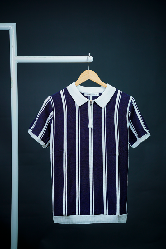 Login Old Money Knitted Zipper Polo