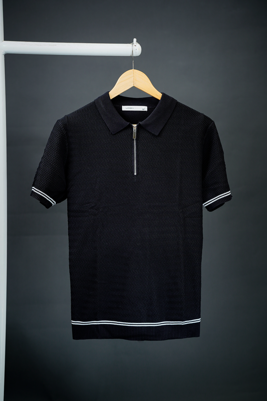 Login Old Money knitted Zipper Polo