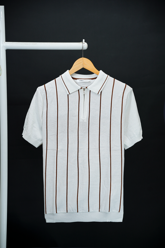 Login Old Money Knitted Zipper Polo
