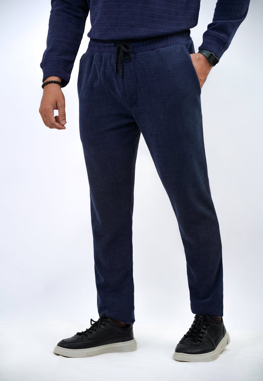 Men’s Knitted Lounge Trousers – Navy Blue