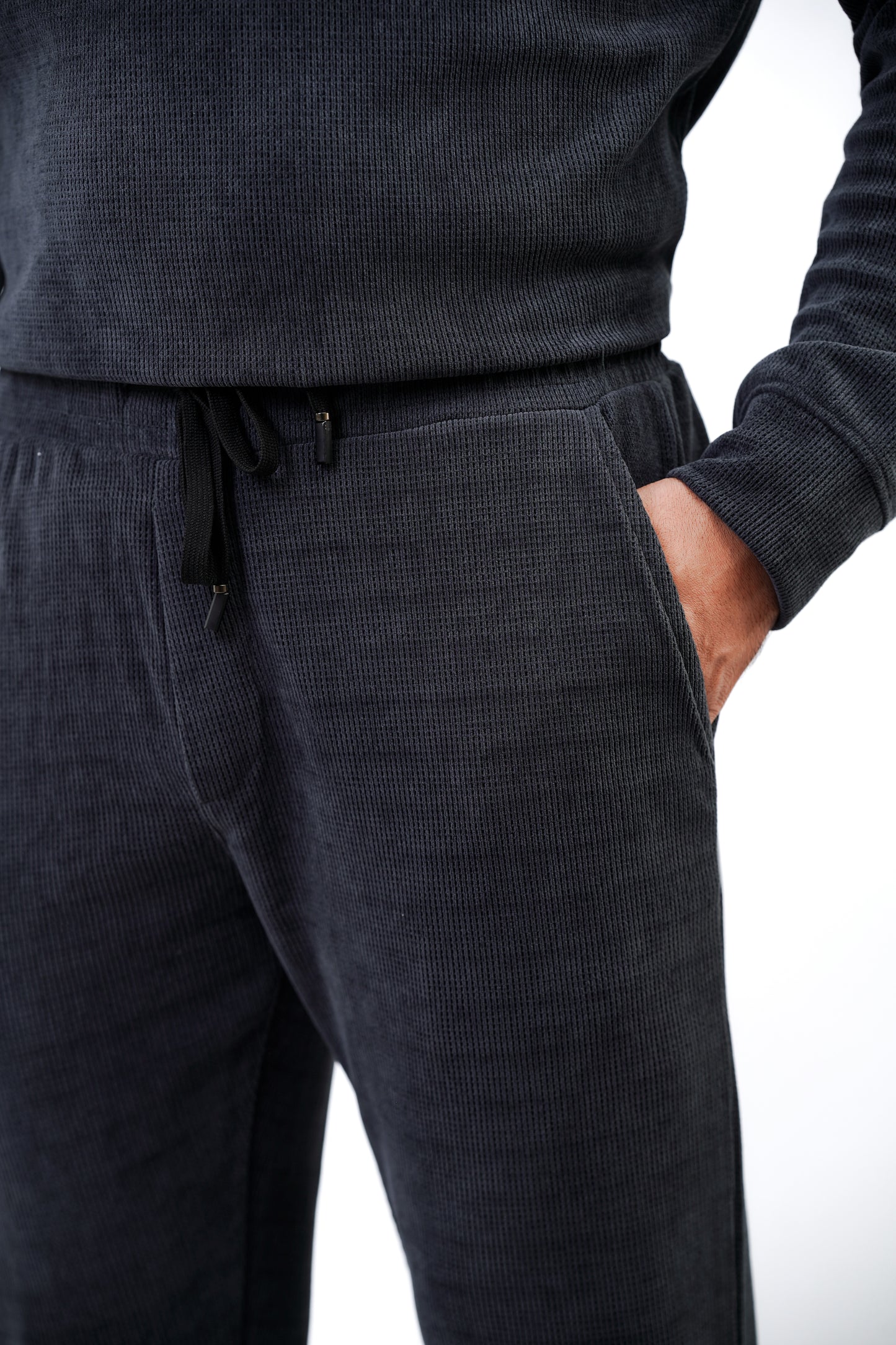 Men’s Knitted Lounge Trousers – Charcoal