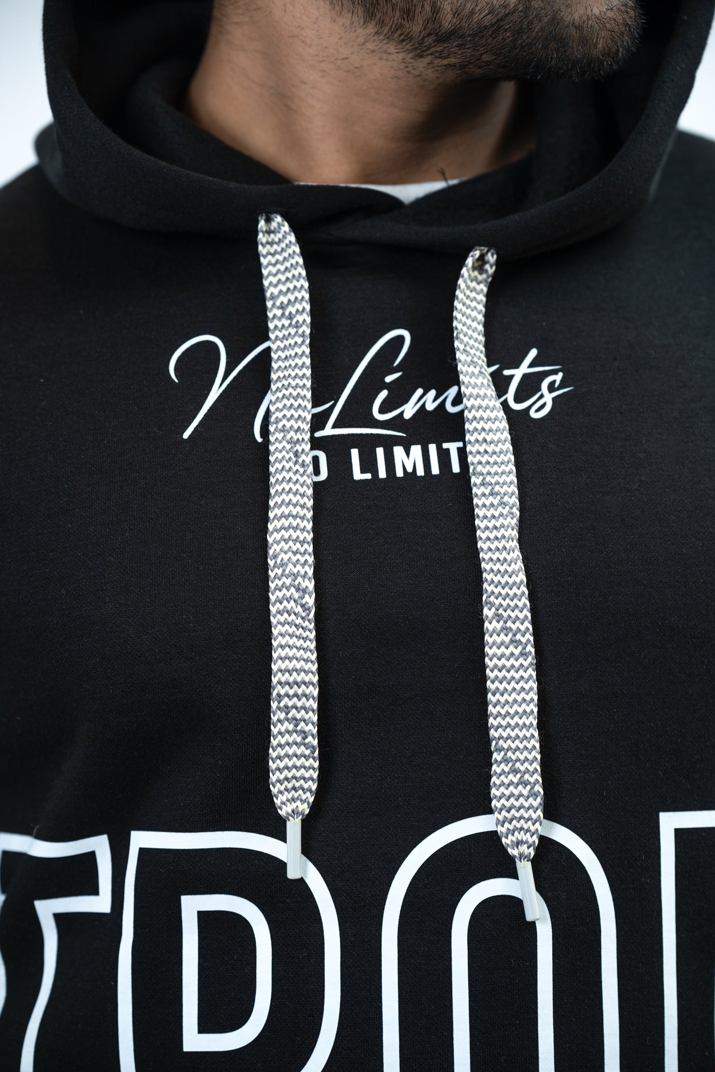 MEN Zip-Up Fleece Hoodie – Black