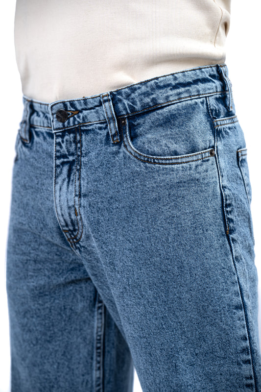 Men’s Relaxed Fit Denim Jeans – Light Blue