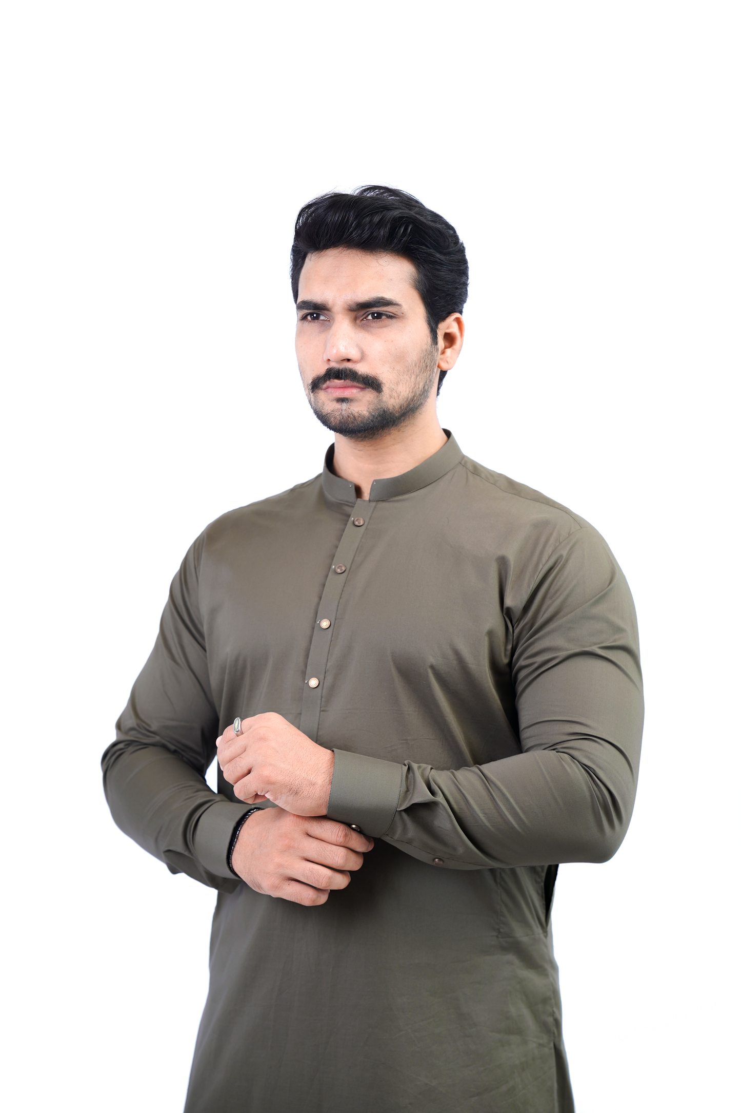 Men’s Shalwar Kameez – Mid Green (Cotton Fabric)